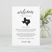Texas Wedding Welcome Letter & Itinerary (Staand voorkant)