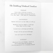 Texas Wedding Welcome Letter & Itinerary Drieluik Programma (Binnenzijde eerst)