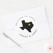 Texas Wedding Welkom Sticker voor Treat Box Bag (Envelop)