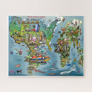 Texas Wereldkaart Legpuzzel