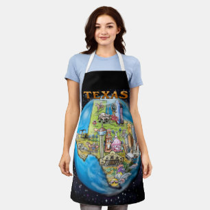 Texas Wereldkaart Schort