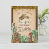 Texas Western Boy's eerste Rodeo verjaardag Kaart (Staand voorkant)