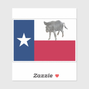 Texas Wild Hog Vlag Sticker