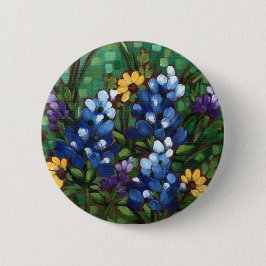 "Texas Wildflower - Bluebonnets" Button