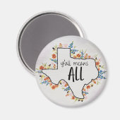 Texas Wildflower Inclusivity Magnet Magneet (Voorkant / Achterkant)