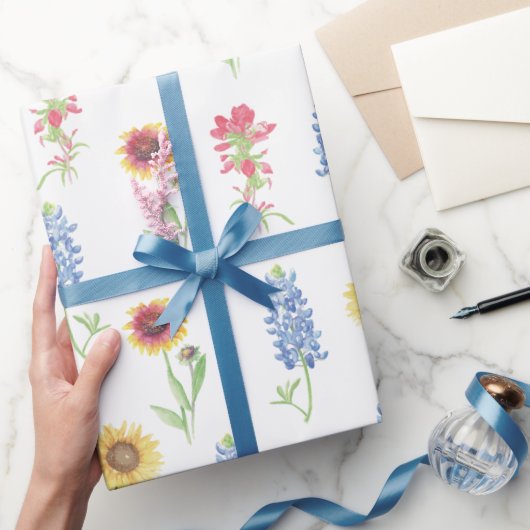 Texas Wildflower Pattern Cadeaupapier (Geschenken)