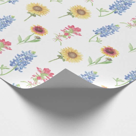 Texas Wildflower Pattern Cadeaupapier (Hoek)