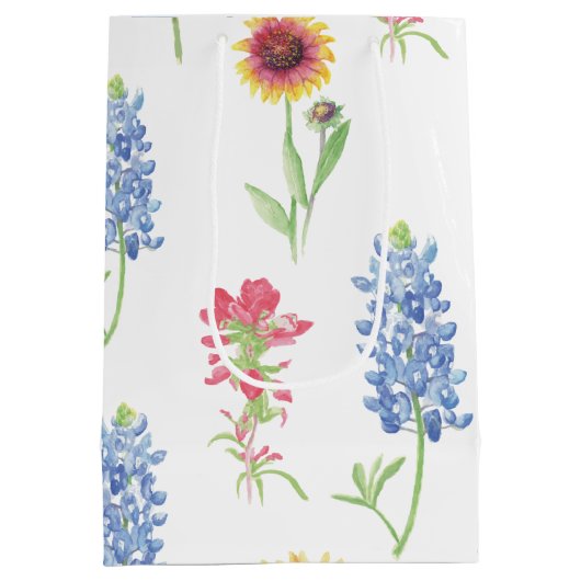 Texas Wildflower Pattern Medium Cadeauzakje (Achterkant)