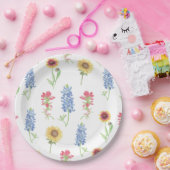 Texas Wildflower Pattern Papieren Bordje (Feest)