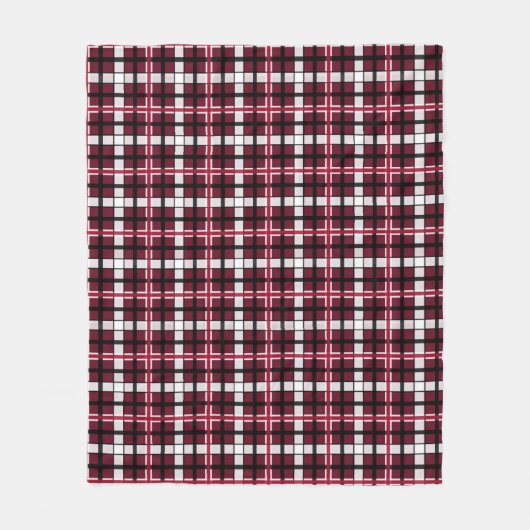 Texas Woman's University Tartan Fleece Deken (Voorkant)