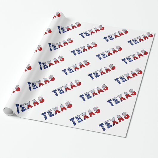 Texas wuivende vlag cadeaupapier (Uitgerold)
