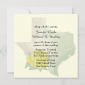 Texas Yellow Rose Faire-part de mariage (Devant)