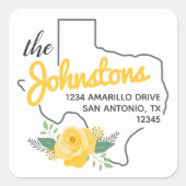 Texas Yellow Rose Family Étiquette de adresse (Devant)