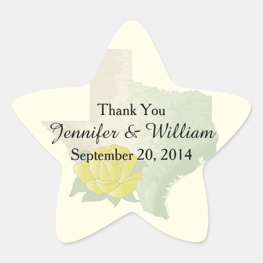 Texas Yellow Rose Wedding for Sticker (Voorkant)