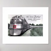 Texas Zephyr Train Poster (Voorkant)
