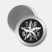 TEXAS ZILVEREN STER MAGNEET (Voorkant / Achterkant)