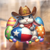 Texas / zuidwestelijke paashaas sheriff raamsticker (Vel 2)