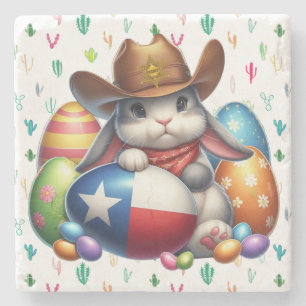 Texas / zuidwestelijke paashaas sheriff stenen onderzetter
