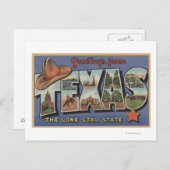 TexasGreetings van de Lone Star-staat Briefkaart (Voorkant / Achterkant)
