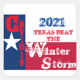 TEXASROCKS VIERKANTE STICKER