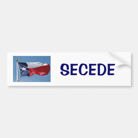 texasvlag, SECEDE Bumpersticker (Voorkant)