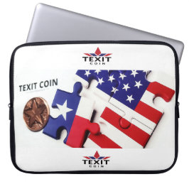 TeXit Coin 15 Puzzel Stuk en Logo Laptop Sleeve