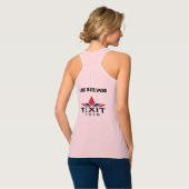 TeXit Coin Dames Roze Tanktop (Volledige Achterkant)