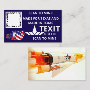 TeXit Coin Donkerblauw QR-code Visitekaartje