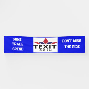 TeXit Coin Logo 2.5' x 12' Spandoek