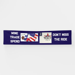TeXit Coin Logo 2.5' x 12' Spandoek