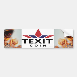 TeXit Coin Mine TXC en Mis de rit niet Bumpersticker