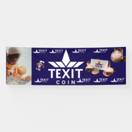 TeXit Coin Officiële Logo met Astronaut TXC Spandoek