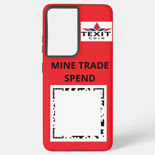 TeXit Coin Samsung Red QR Code met logo Samsung Galaxy Hoesje (Achterkant)