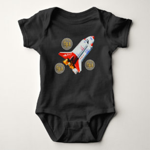 TexitCoin Baby Officiële Logo op Donkergrijze T-Sh Romper