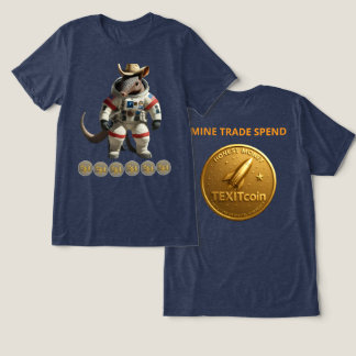 TexitCoin Gouden Munt Achterkant En Gordeldier Voo Tri-Blend Shirt