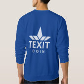 TexitCoin Official Logo On Back Coin on Front Trui (Achterkant)