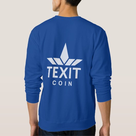 TexitCoin Official Logo On Back Coin on Front Trui (Achterkant)