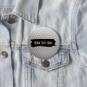 Text Area Golf Ball Sport Ronde Button 7,6 Cm (In situ)