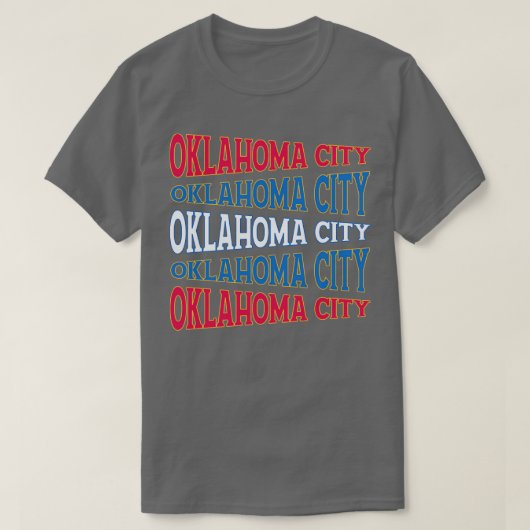 TEXT ART USA OKLAHOMA CITY T-SHIRT (Design voorkant)