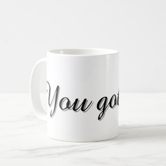 Text Design Mug (Devant gauche)