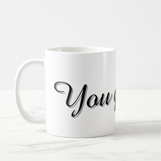 Text Design Mug (Gauche)