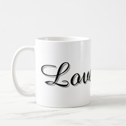 Text Design Mug Koffiemok (Links)