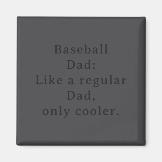 Text Funny Dad Baseball Magneet (Voorkant)