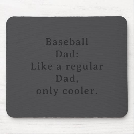 Text Funny Dad Baseball  Muismat (Voorkant)