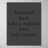 Text Funny Dad Baseball  Poster (Voorkant)