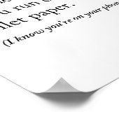 Text Me Funny Bathroom Poster (Hoek)