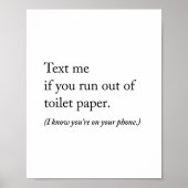 Text Me Funny Bathroom Poster (Voorkant)