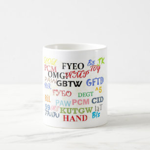 Text Messaging Lingo Coffee Cup Koffiemok