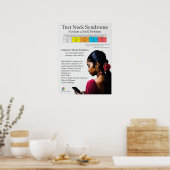 Text Neck Pain Syndrome Chart Poster (Keuken)