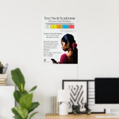 Text Neck Pain Syndrome Chart Poster (Thuiskantoor)